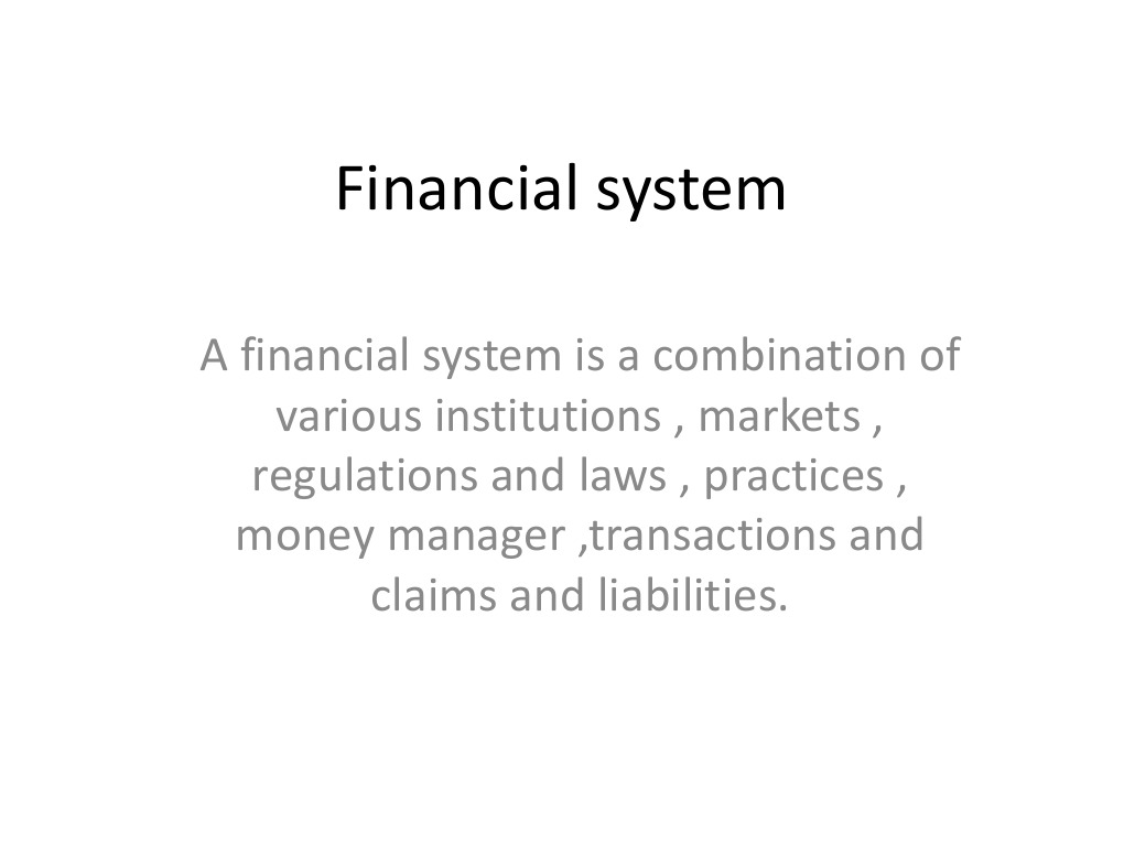Financial System | PDF