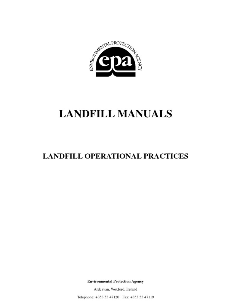 Landfill Operational Practices Manual | PDF | Waste Management | Landfill
