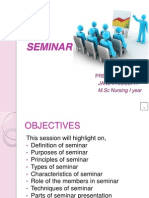 Essentials of Seminar Presentation in Nursing Education