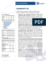 GUARANTY NL - GT The Company, Liked GT The Stock, Unliked - Will The Asset Sensitive Balance Sheet and Growing Retail Exposure Hurt Earnings - Rolling Foward PT To FY13