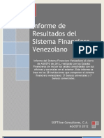 Resultados Sistema Financiero Venezuela Agosto 2012