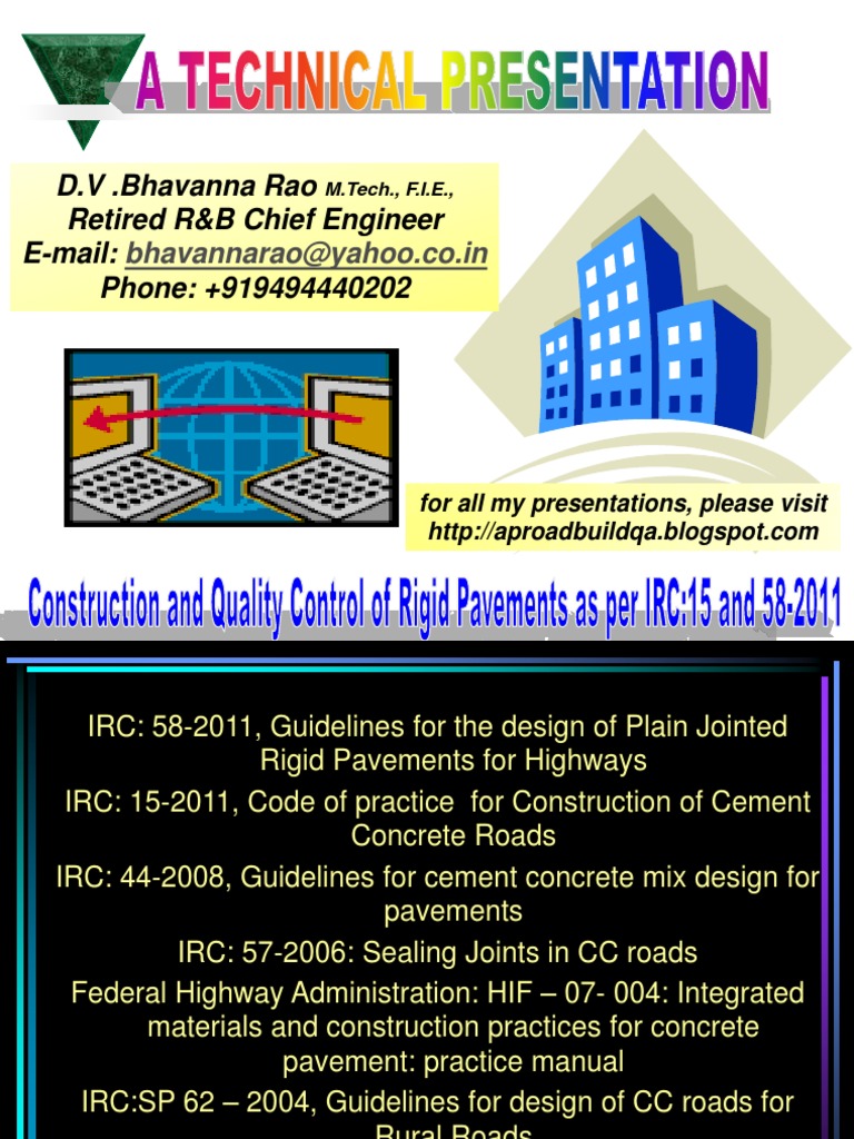IRC Guidelines for Rigid Pavement Design | PDF | Road Surface | Concrete