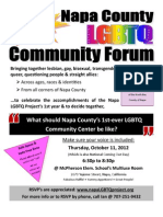 Napa LGBTQ Community Forum - October 11, 2012