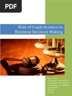 Role of Legal Acumen in Business Decision Making