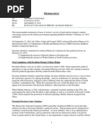 Download 120914 Cause of Action Memo on Sebelius Hatch Act Violations by Cause of Action SN106177598 doc pdf