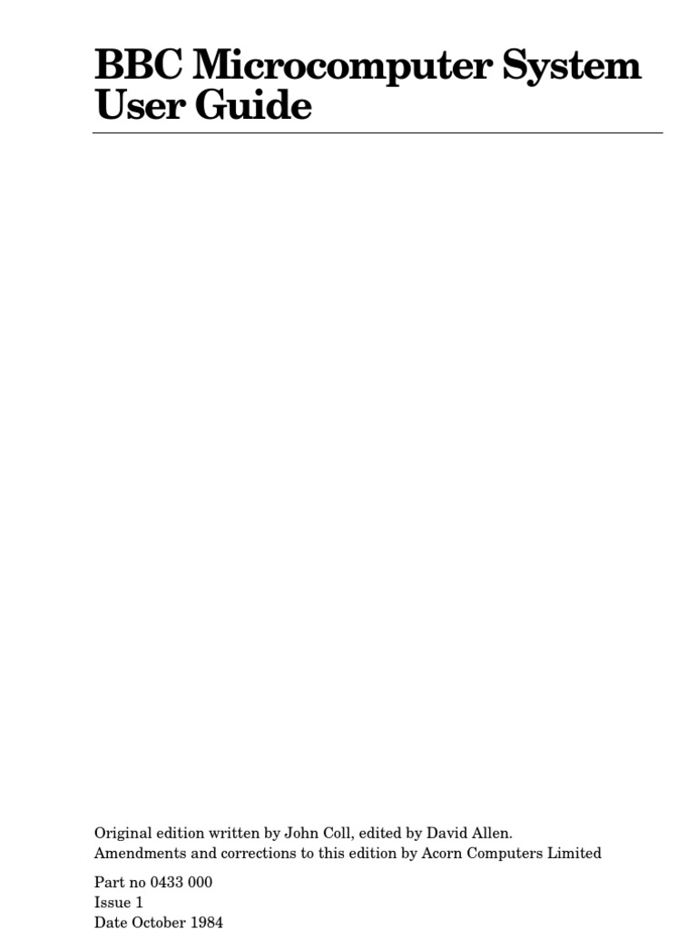 BBC Micro User Guide | PDF