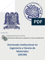 Doctorado Institucional en Ingeniería y Ciencia de Materiales UASLP