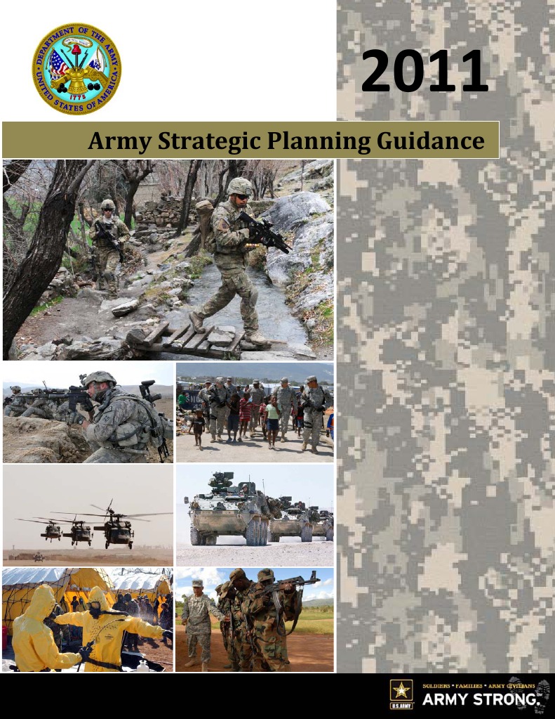 Army Strategic Planning Guidance 2011 United States Army Military