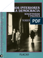 Lechner Norbert Los Patios Interiores de La Democracia Subjetividad y Politica 1988