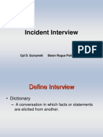 Interview and Interrogation