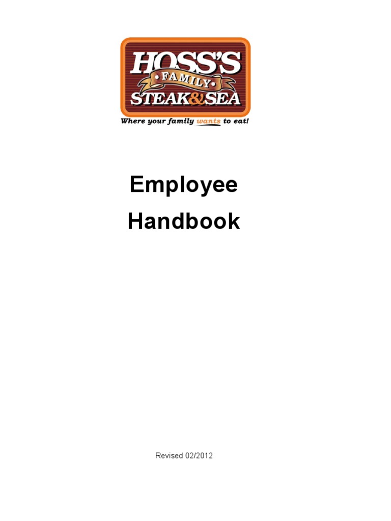 Hoss's Employee Handbook PDF Paycheck Payroll