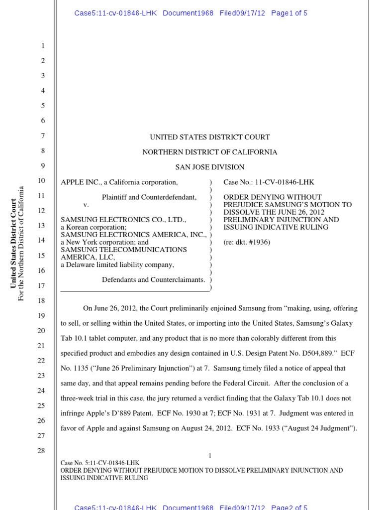Dissolve Motion Denied | PDF | Federal Rules Of Civil Procedure ...