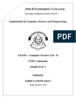 GE2155 Computer Practice Lab II Unix Commands