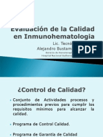 Evaluacion de La Calidad en Inmunohematologia