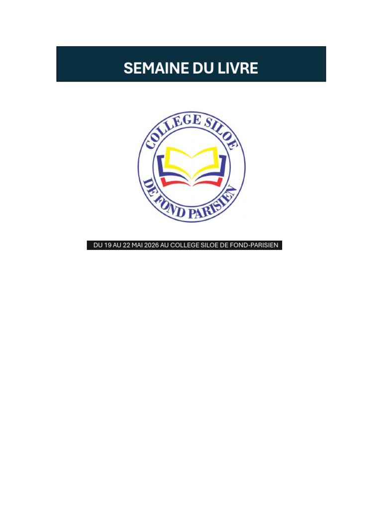 Semaine Du Livre | PDF | Maternelle | Écriture