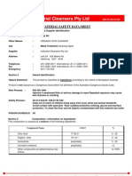 Industrial Cleansers Pty LTD: Material Safety Data Sheet