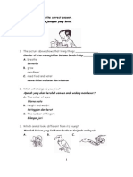 Science August Test