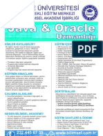 Java Ve Oracle Uzmanlığı Kursu İzmir