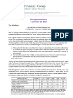 Market Commentary 9-17-2012