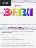 Design of Cotter Joint