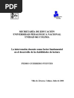 El docente como factor fundamental en el desarrollo de la lectura