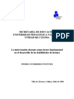 El docente como factor fundamental en el desarrollo de la lectura