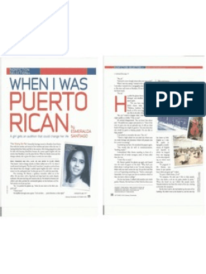 cerebro Santuario Ascensor When I Was Puerto Rican | PDF