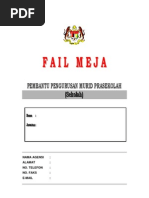 Fail Meja Ppm Prasekolah Pdf