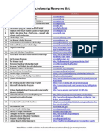 2012 Scholarship Resource List