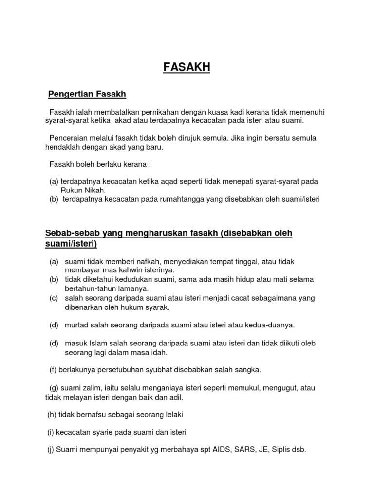 Fasakh Pdf