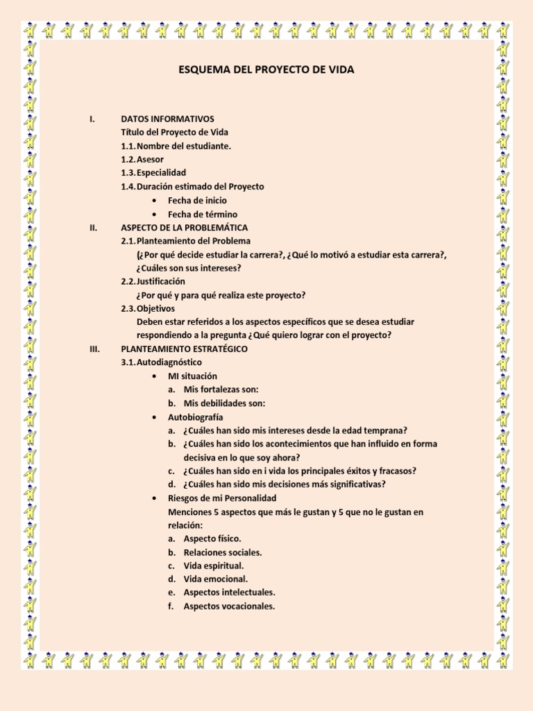 Esquema Del Proyecto de Vida