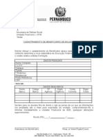 Cadastramento de Beneficiarios de Bolsa Formacao