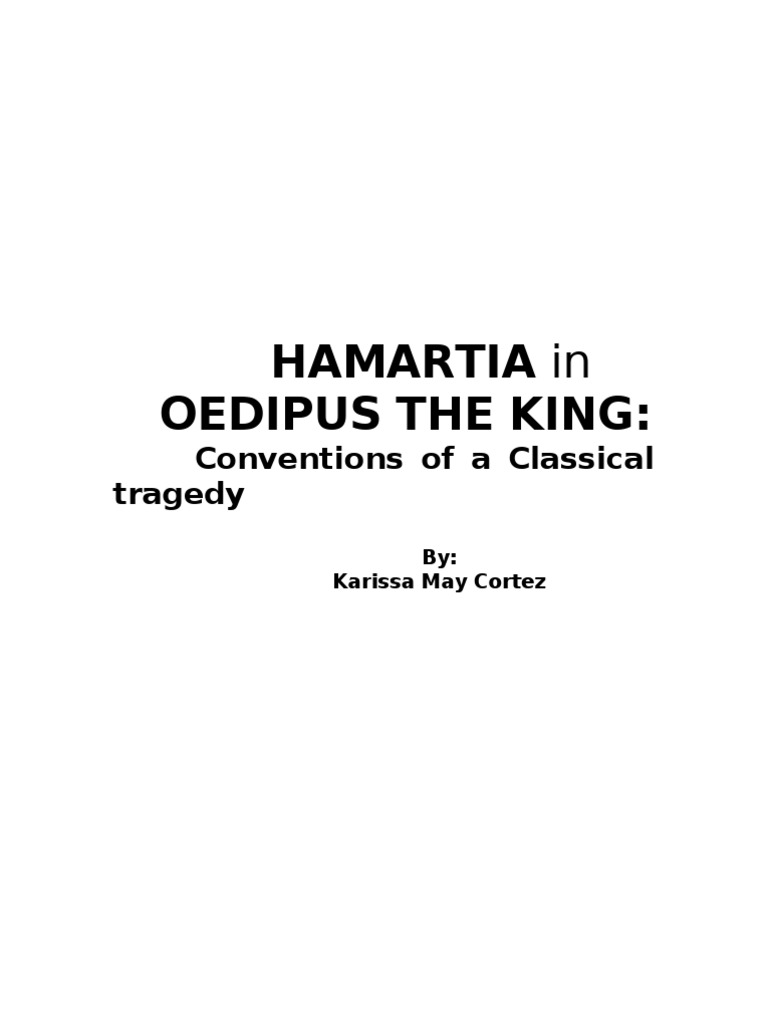 hamartia in oedipus the king