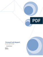 Formal Lab Report Accuracy and Pecision