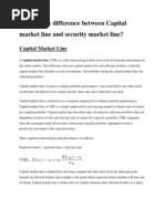 What Is The Difference Between Capital Market Line and Security Market Line