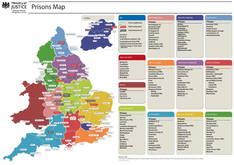 Prisons map prison penology