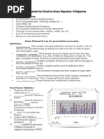 Worksheet-Rural to Urban- Philippines