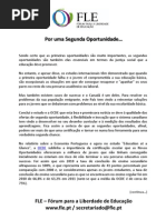 Por Uma Segunda Oportunidade...
