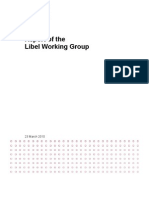Libel Working Group Report 