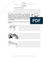 Exercícios Partes e Tipos de Tornos