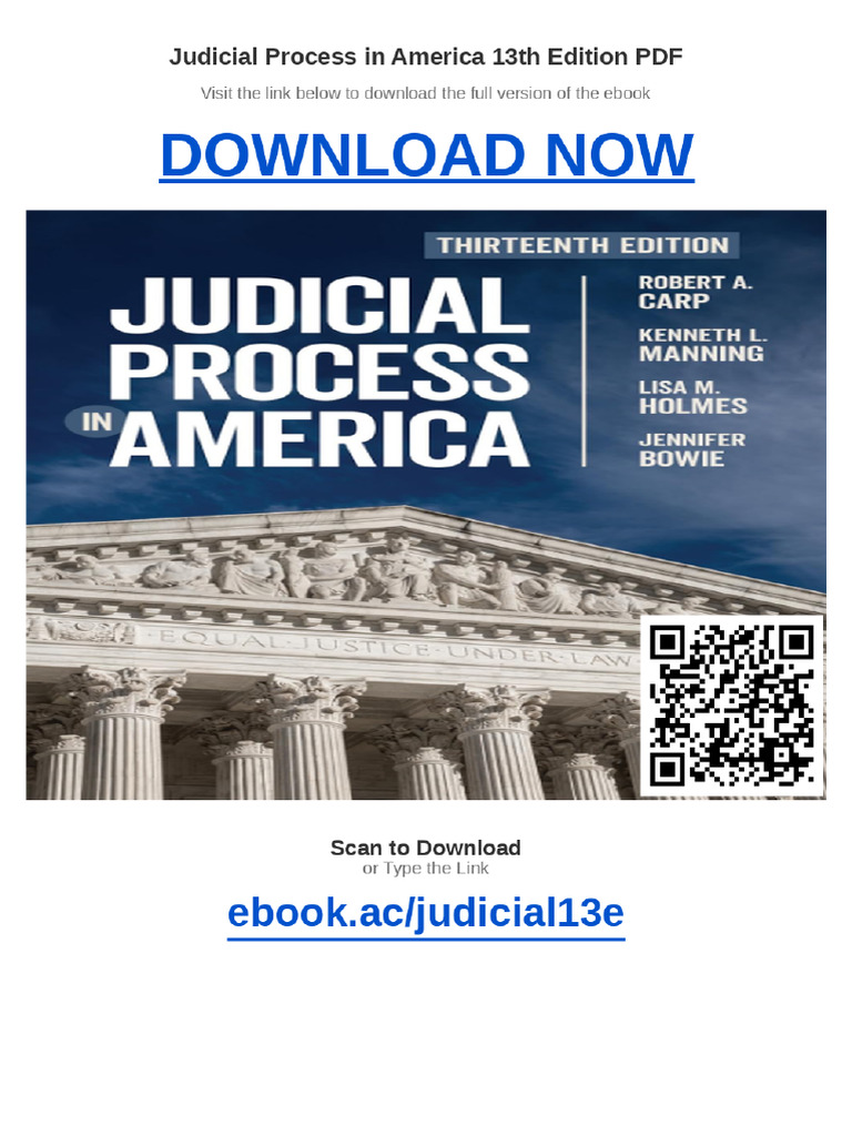 Judicial Process in America 13th Edition PDF | PDF | Judge
