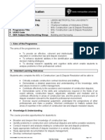 CLAWD Programme Specification 2009