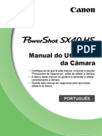 PowerShot SX40 HS CameraUserGuide PT v1.0 - Manual Português CANON SX 40 HS