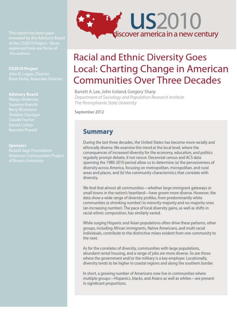 Local Racial Diversity Trends 1980-2010 | PDF | Race And Ethnicity In ...