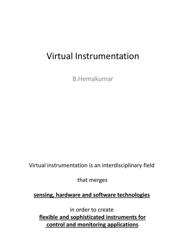 Virtual Instrumentation Overview | PDF | Databases | Graphical User ...