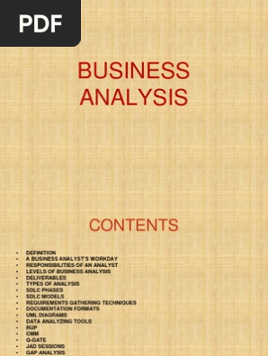 Business Analysis