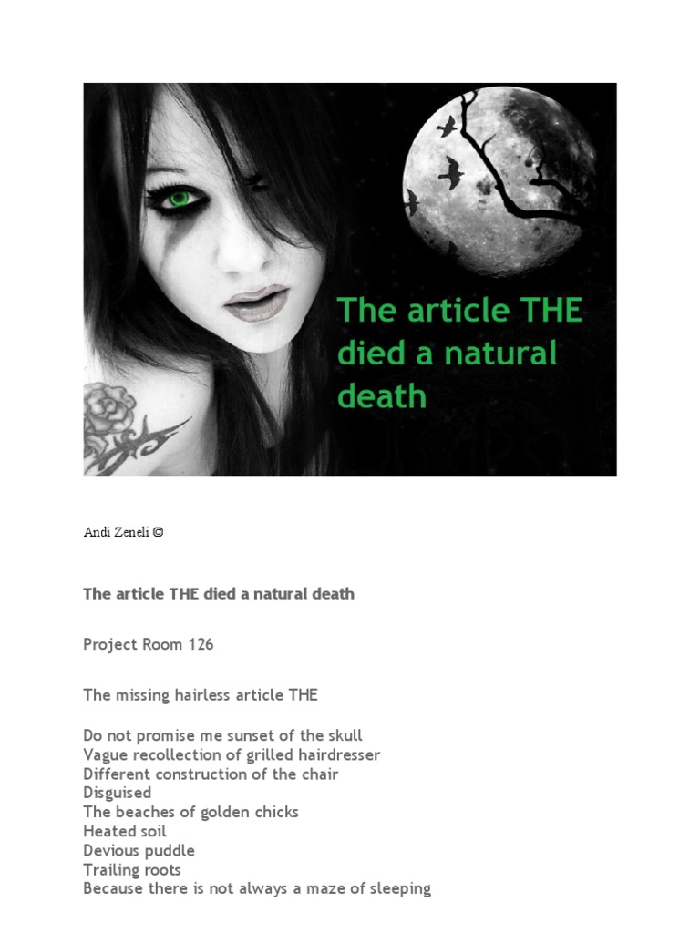 The Article The Died A Natural Death | PDF | Nature