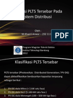 Integrasi PLTS Tersebar Pada Sistem Distribusi