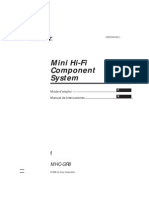 9553 Sony MHC-GR8 Sistema de Audio CD-Casette Manual de Instrucciones