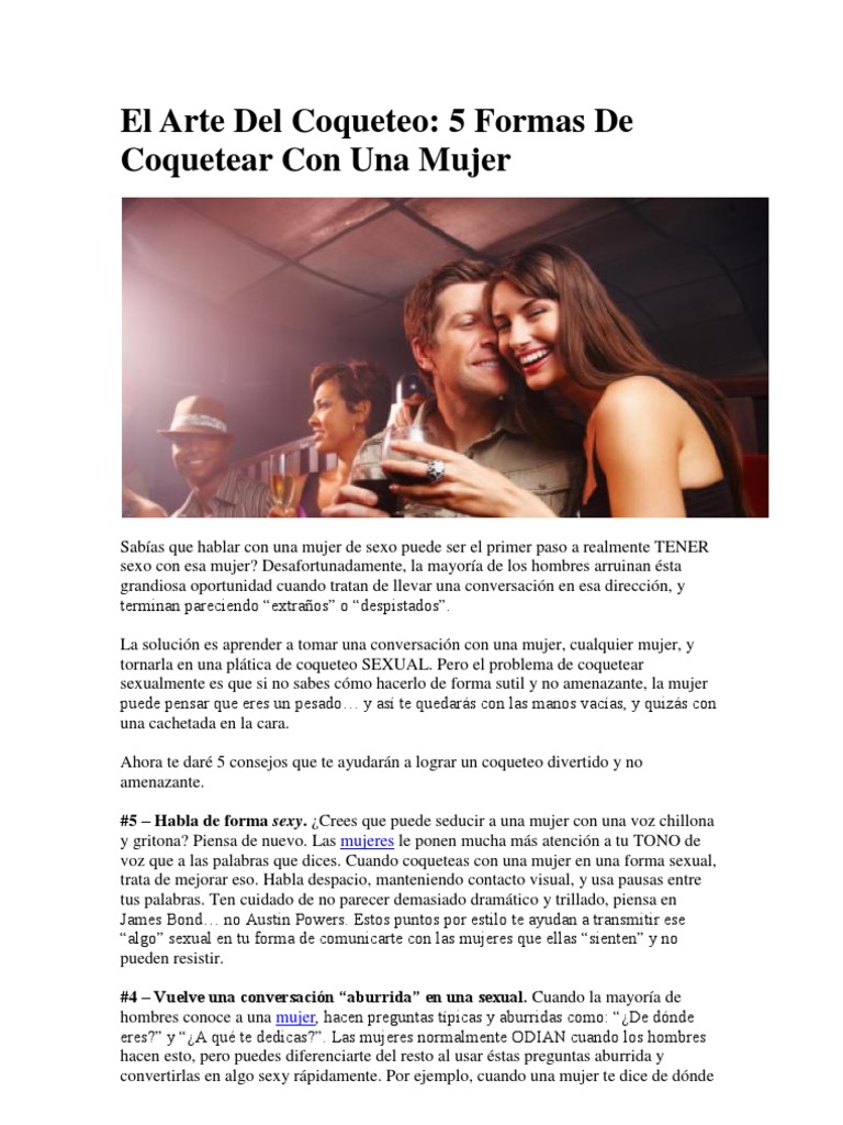 5 Claves para Coquetear con Mujeres | PDF | Flirteador | Mujer